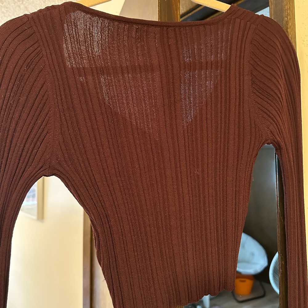 Urban Outfitters Plum/Burgundy Ribbed Sweater - Picture 4 of 4